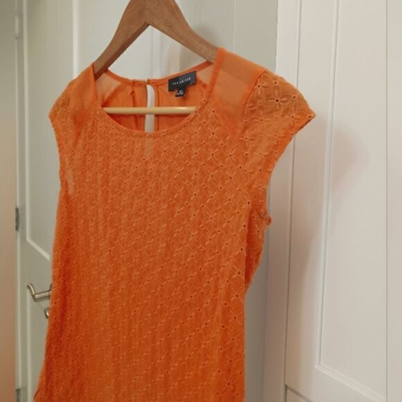 LIMITED  Eyelet Floral Short Sleeve Blouse Orange - Picture 2 of 10
